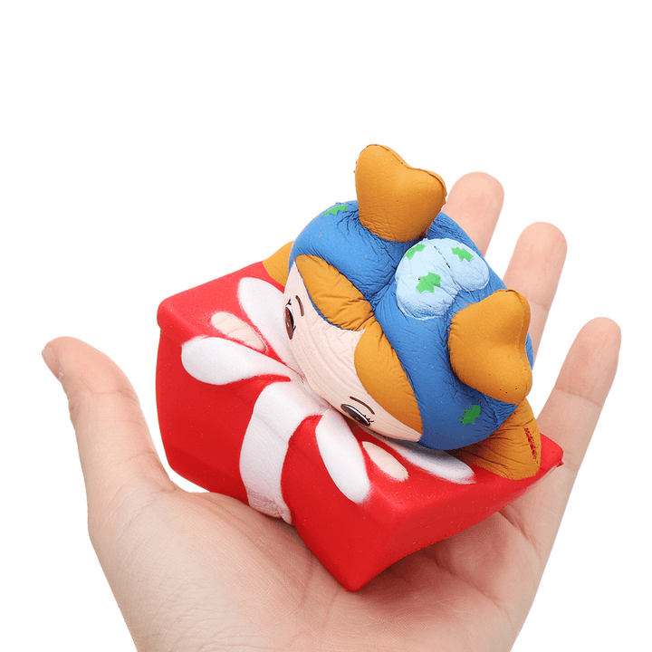 Christmas Elk Girl Squishy 14*7CM Slow Rising Soft Toy Gift Collection with Packaging - Trendha