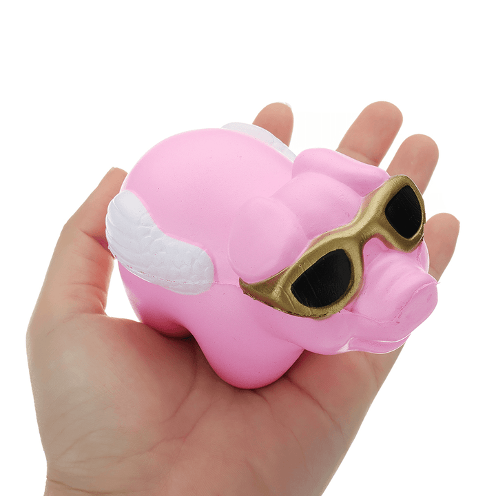 Glasses Piggy Squishy 18CM Slow Rising with Packaging Collection Gift Soft Toy - Trendha