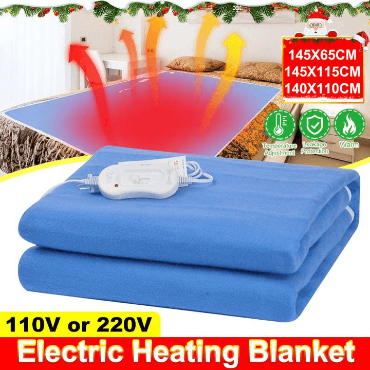 Baizheng 110V 60W 115/65CM Electric Blanket Automatic Overheat Protection Function with Adjustable Temperature Regulator for Bedroom Sets - Trendha