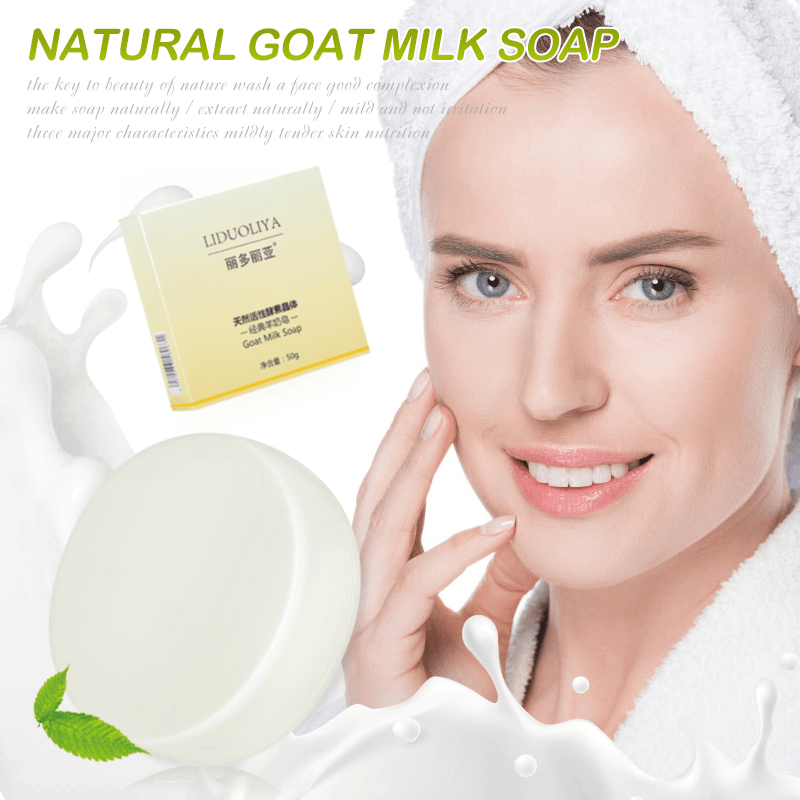 Goat'S Milk Handmade Soap Removal Acne Blackhead Smooth Skin Tightening Pores Deep Cleaning Whitening Moisturizing Soap - Trendha