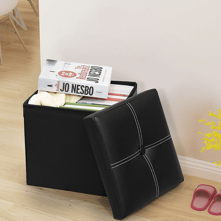 Multifunctional Storage Stool PU Leather Sofa Ottoman Bench Footrest Box Seat Footstool Square Chair Home Office Furniture - Trendha