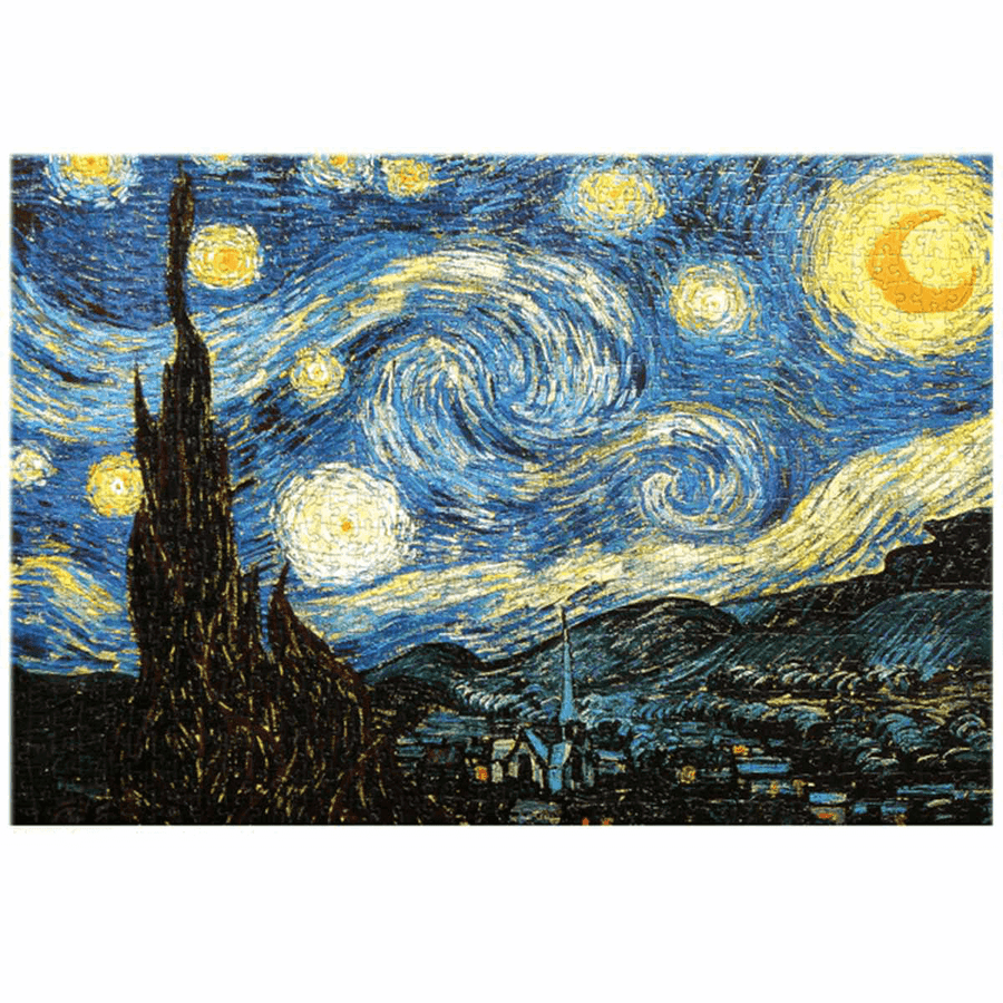 1000 Pieces Nuit Etoilee DIY Assembly Jigsaw Puzzles Landscape Picture Educational Games Toy for Adults Children Pretty Gift - Trendha