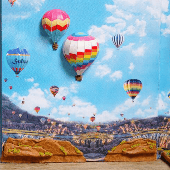 CUTE ROOM Hot Air Balloon Theme DIY Assembled Doll House for Children Toys - Trendha