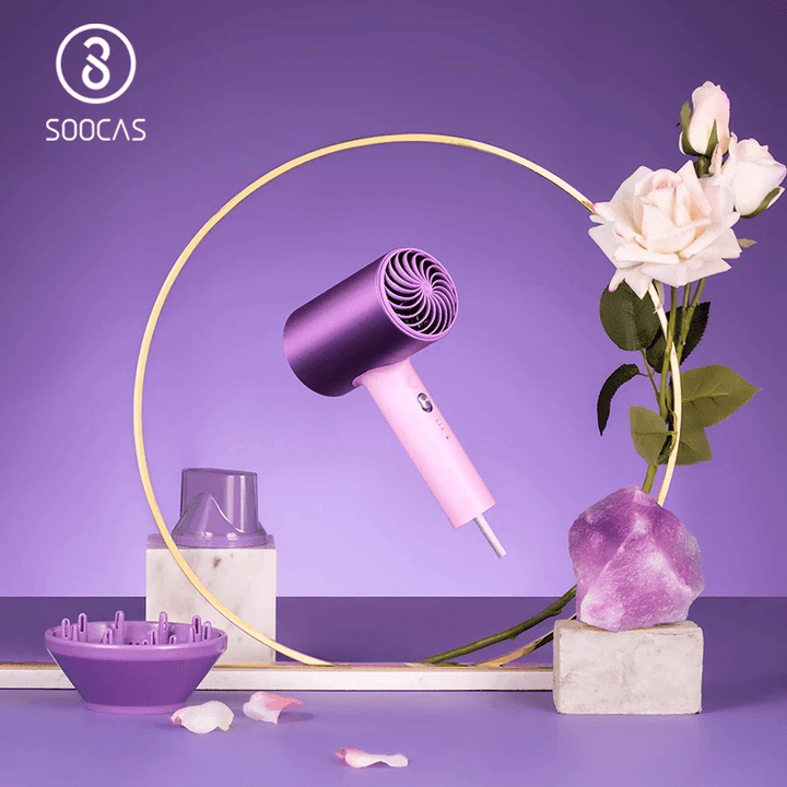 SOOCAS H5 Anion Hair Dryer Professional Quickly Dry Blower Dryer Electric Dryer Diffuser Aluminum Alloy Cold Hot Air Circulating - Trendha