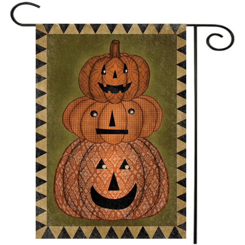 30X45Cm Halloween Pumpkin Polyester Welcome Flag Garden Holiday Decoration - Trendha