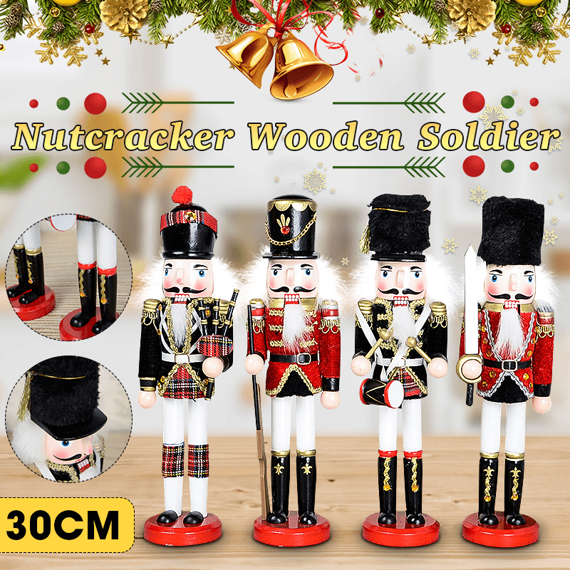 Wooden Nutcracker Doll Soldier Vintage Handcraft Decoration Christmas Gifts - Trendha