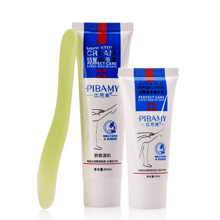 3 in 1 Painless Hair Removal Depilatory Cream Repair Lotion Scraper - Trendha