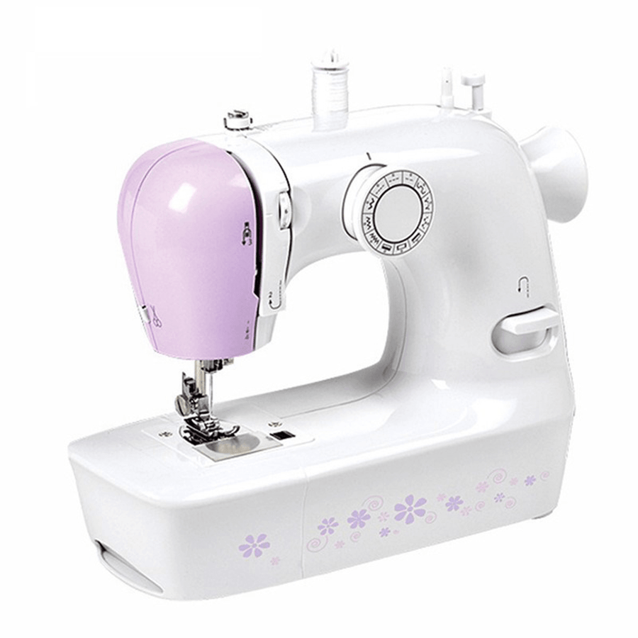 Mini Desktop Portable Electric Sewing Machine 12 Stitches Household DIY Clothes - Trendha