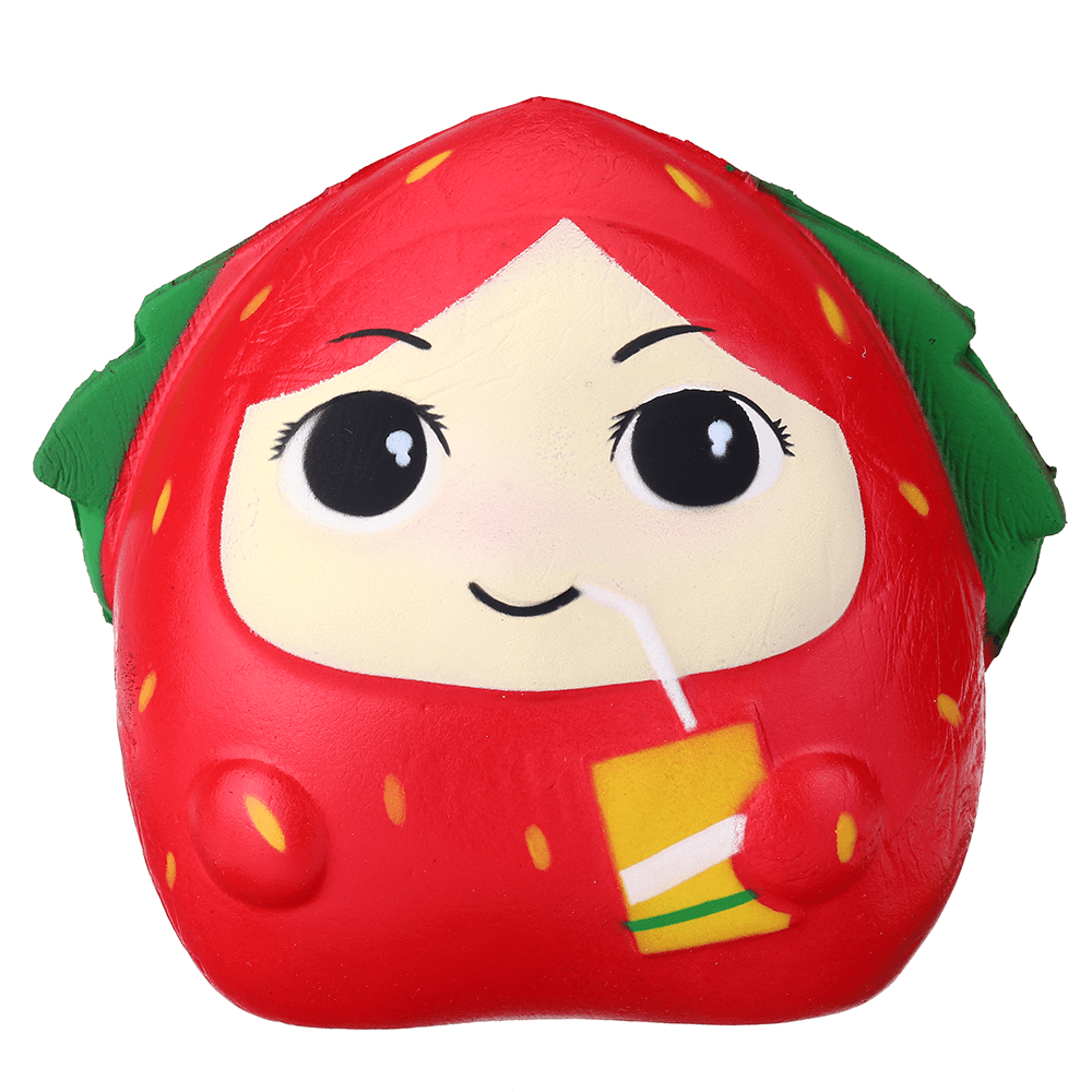 Squishy Strawberry Girl 13CM Slow Rising Rebound Toys with Packaging Gift Decor - Trendha