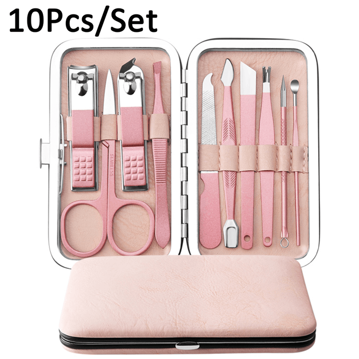 10/13/15/18Pcs Stainless Steel Nail Clipper Set Manicure Set Nail Tool - Trendha
