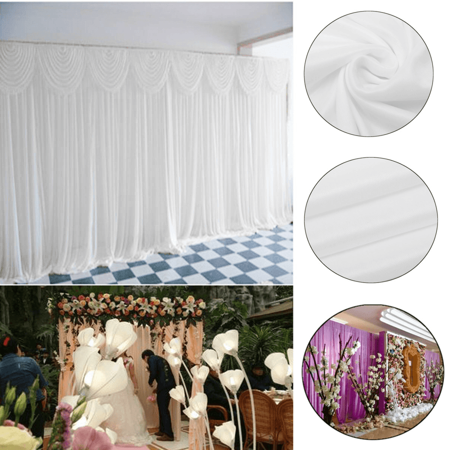 2M X 2M White Stage Background Backdrop Drape Curtain Swags Wedding Party US - Trendha