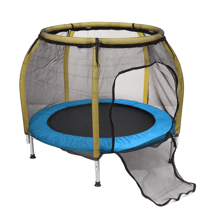 150KG Children Trampoline round Mute Fitness Safety Jumping Child Fitness Protection Bed Furniture Indoor Playground - Trendha