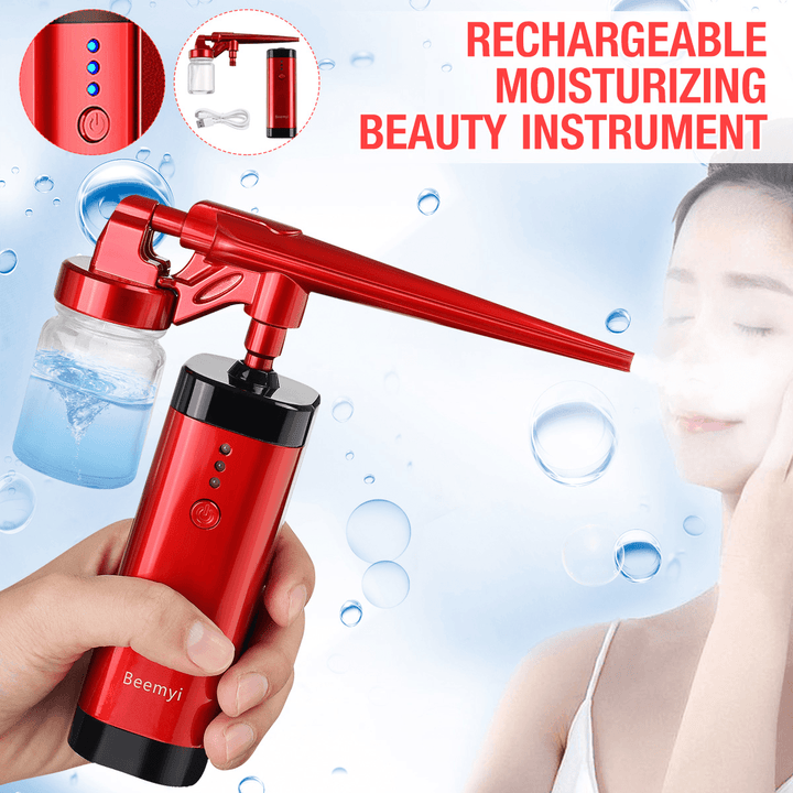 Nano-Hydraulic Oxygen Injection Instrument Little Fairy Handheld Facial Beauty Instrument Rechargeable - Trendha