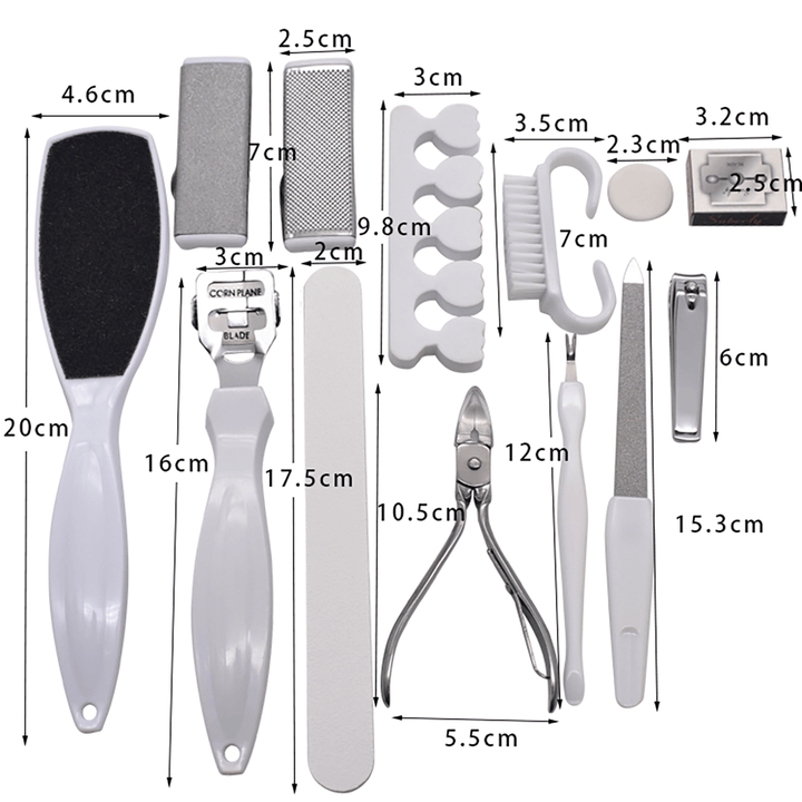 Stainless Steel Remover Scraper Dead Hard Skin Callus Pedicure Feet Care Tool Kit Equipped with Toe Holder - Trendha