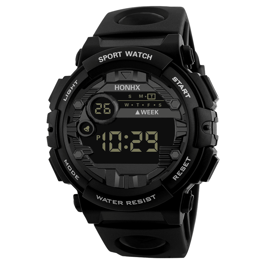 HONHX 62X-66F Fashion Luminous Display Alarm Clock Sport Style Men Digital Watch - Trendha