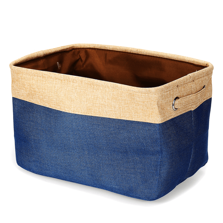 Eight Kinds of Cotton & Linen Blue/Grey Storage Basket without Cover for Kid Toys - Trendha