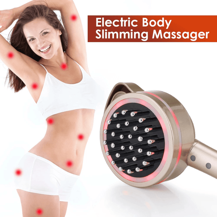 3D Electric Full Body Slimming Massager Red Light Vibration Heating Meridian Brush Roller Body Slim Fitness Tool - Trendha