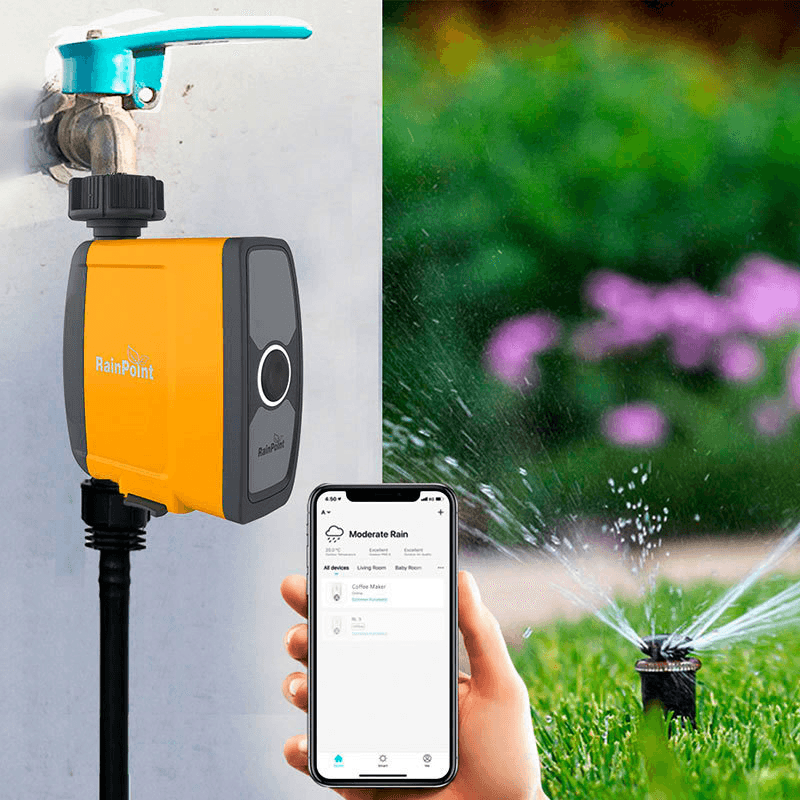 WIFI Connection Automatic Smart Irrigation System Watering Timer Soil Moisture Sensor Garden Irrigation Controller - Trendha
