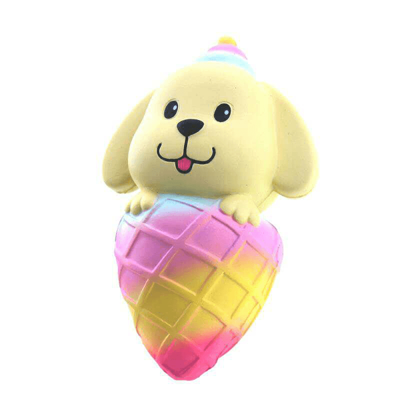 Vlampo Squishy Dog Puppy Ice Cream 16Cm Jumbo Licensed Slow Rising with Packaging Collection Gift Soft Toy - Trendha