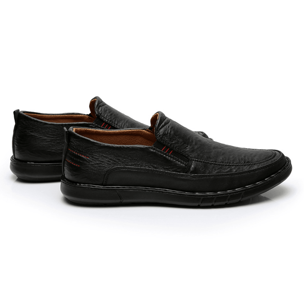 Men Slip Resistant Slip on Elastic Band Soft Sole Causal Daily Oxfords - Trendha