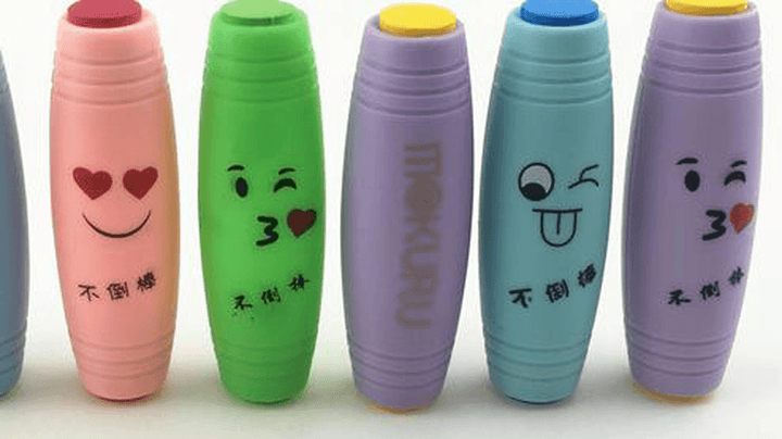 Random Color Creative Expression Desktop Flip Wooden Stick Fidget Hand Tumbler Stress Reliever Toys - Trendha