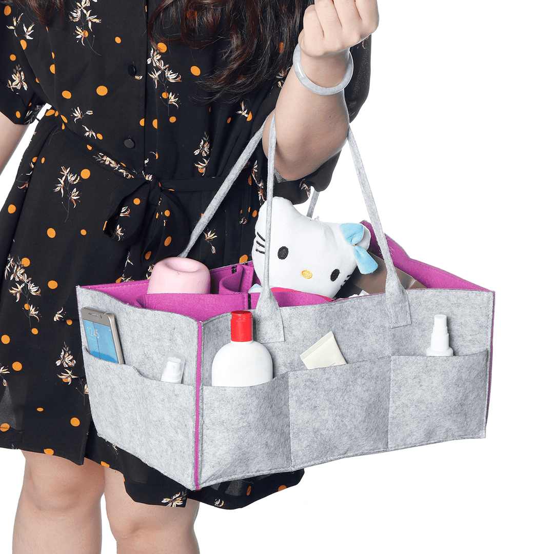 Large Baby Diaper Organizer Caddy Changing Nappy Kids Storage Carrier Hand Bag - Trendha