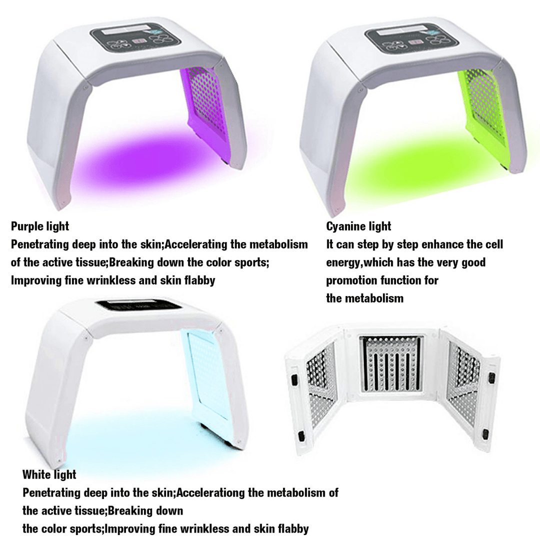 7 Color LED Light Therapy Skin Rejuvenation PDT Anti-Aging Facial Beauty Machine - Trendha