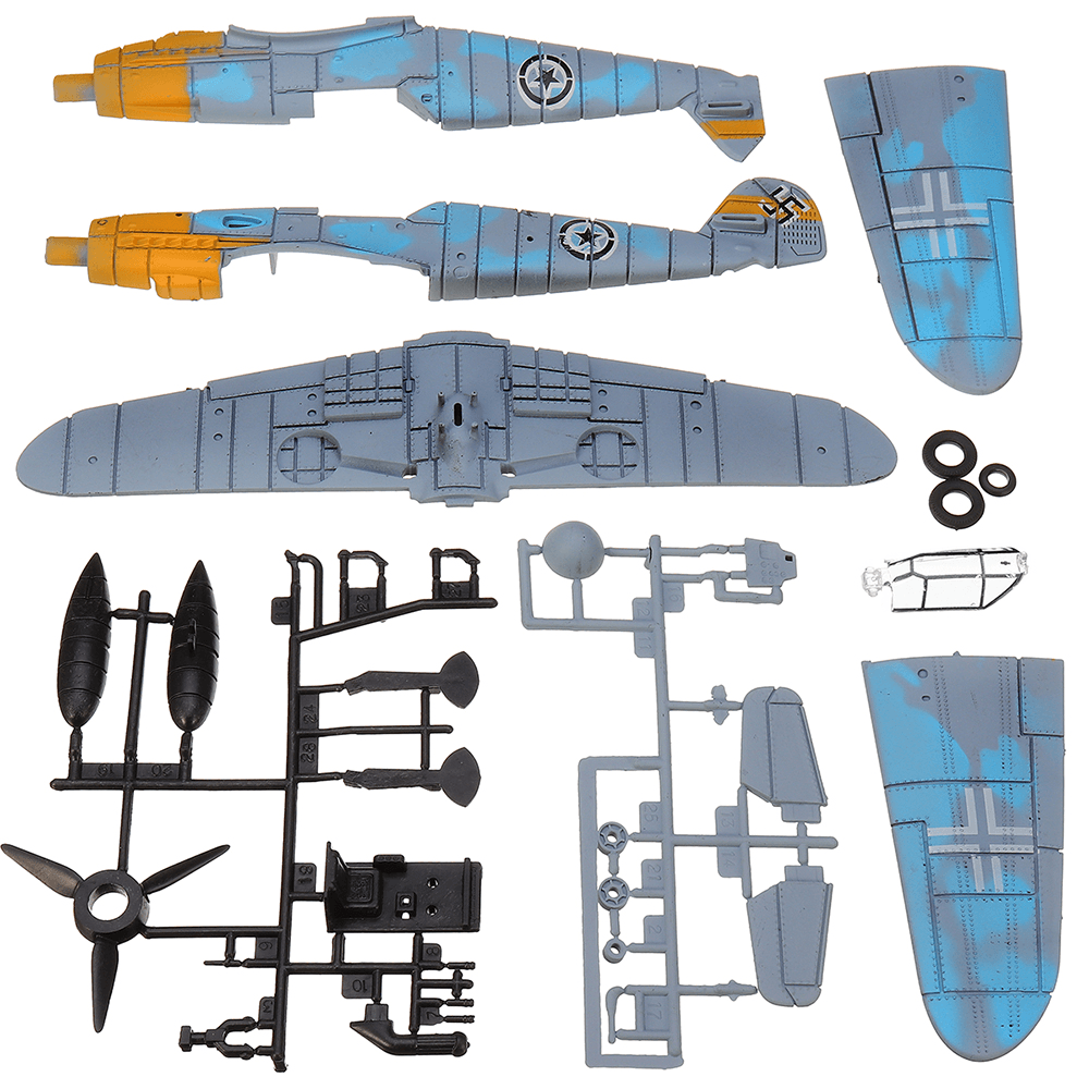 4D Model Plastic Aircraft Assemble Plane Toy 1/48 Supermarine Spitfire Fighter 18*22CM - Trendha