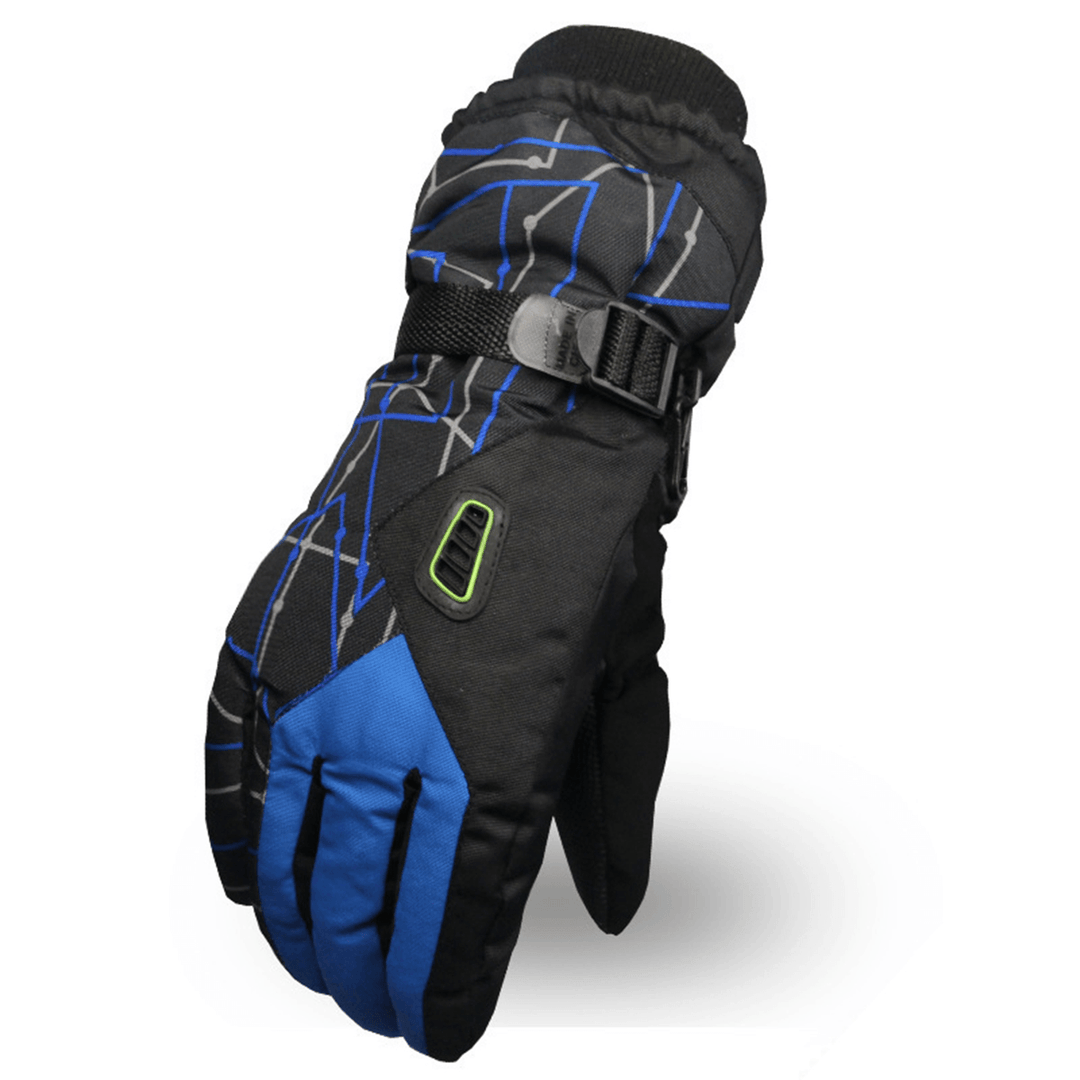Mens Winter Skiing Gloves Waterproof Thermal Warm Snowboard Running Bike Ski Mittens - Trendha