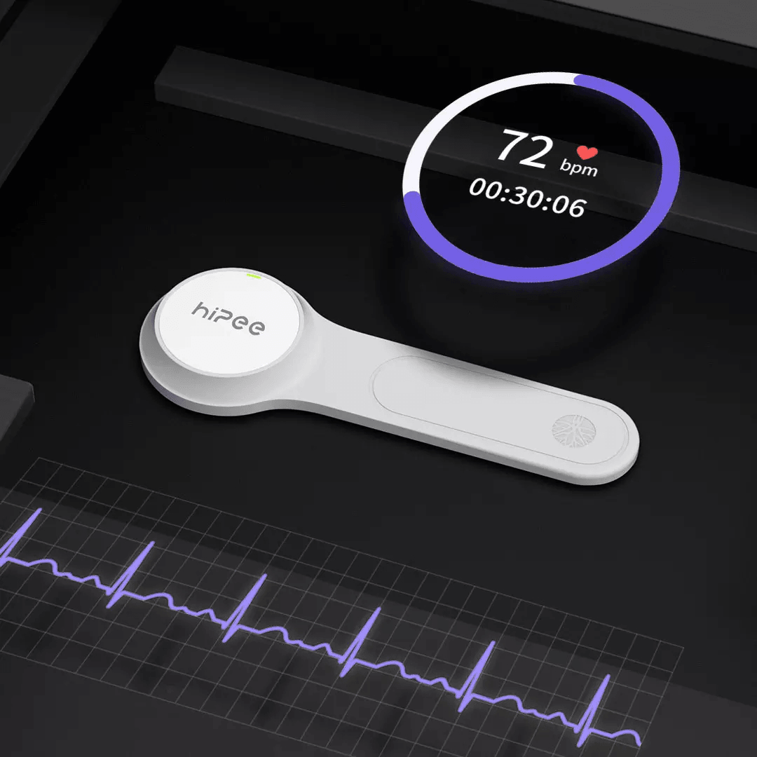 Hipee 24-Hour Smart Dynamic ECG Monitor High-Precision Monitor Electrocardiographic Recorder - Trendha