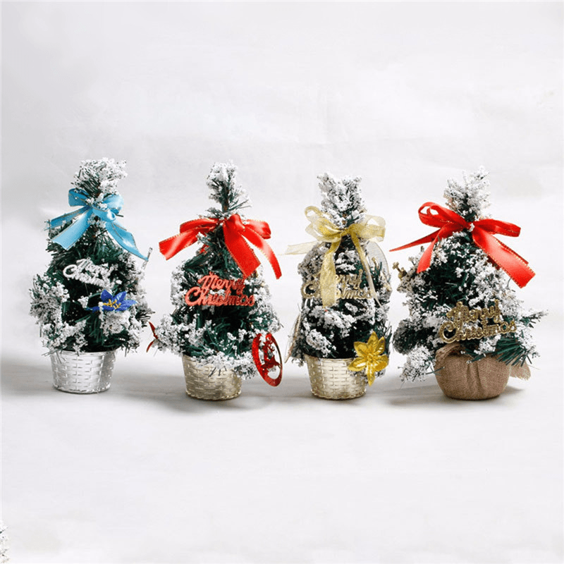 Mini Table Top Christmas Tree Ornament Multi-Patterns Random Xmas Home Party Dinner Table Decor - Trendha
