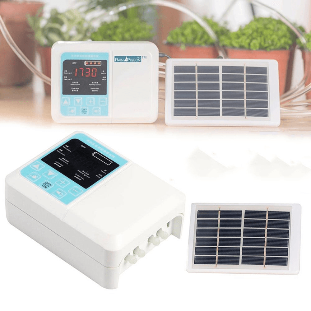 Multifunctional Solar Energy Automatic Plants Watering Device Intelligent Timing Irrigation Timer Garden Drip Seepage Tools Voice Guidance LED Screen - Trendha