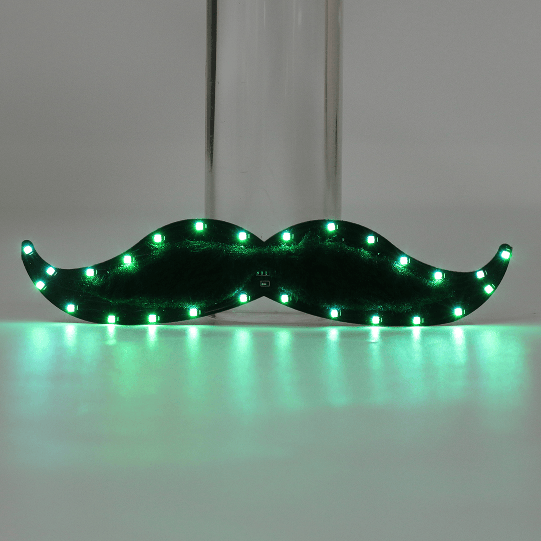 LED Fake Beard Glow Carnival Toys Halloween Christmas Gifts Cosplay Mustache - Trendha