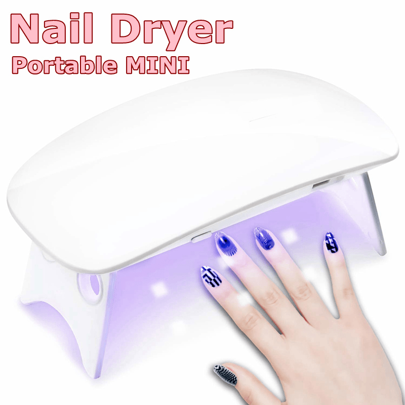 Nail Dryer LED UV Lamp Micro USB Gel Varnish Curing Machine Nail Art Tools 6 LEDS Nail Lamps for Home111 - Trendha
