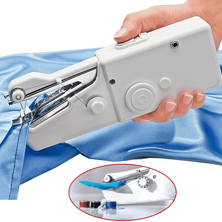 BX-215 Portable Mini Electric Handheld Sewing Machine Travel Household Cordless Stitch - Trendha