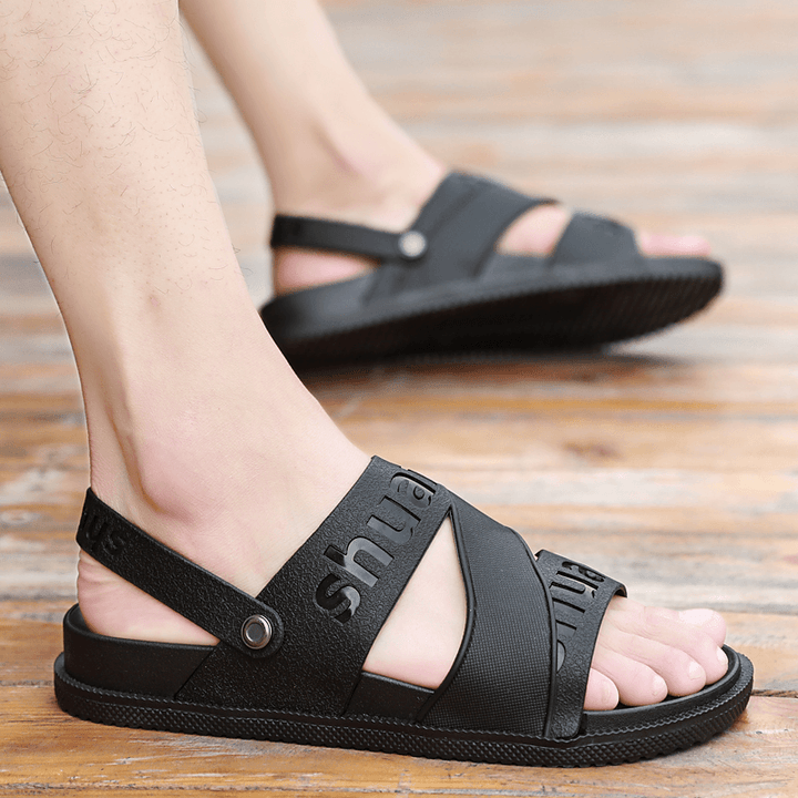 Men'S Casual Thick Bottom Non-Slip Outdoor Beach Sandals and Slippers - Trendha