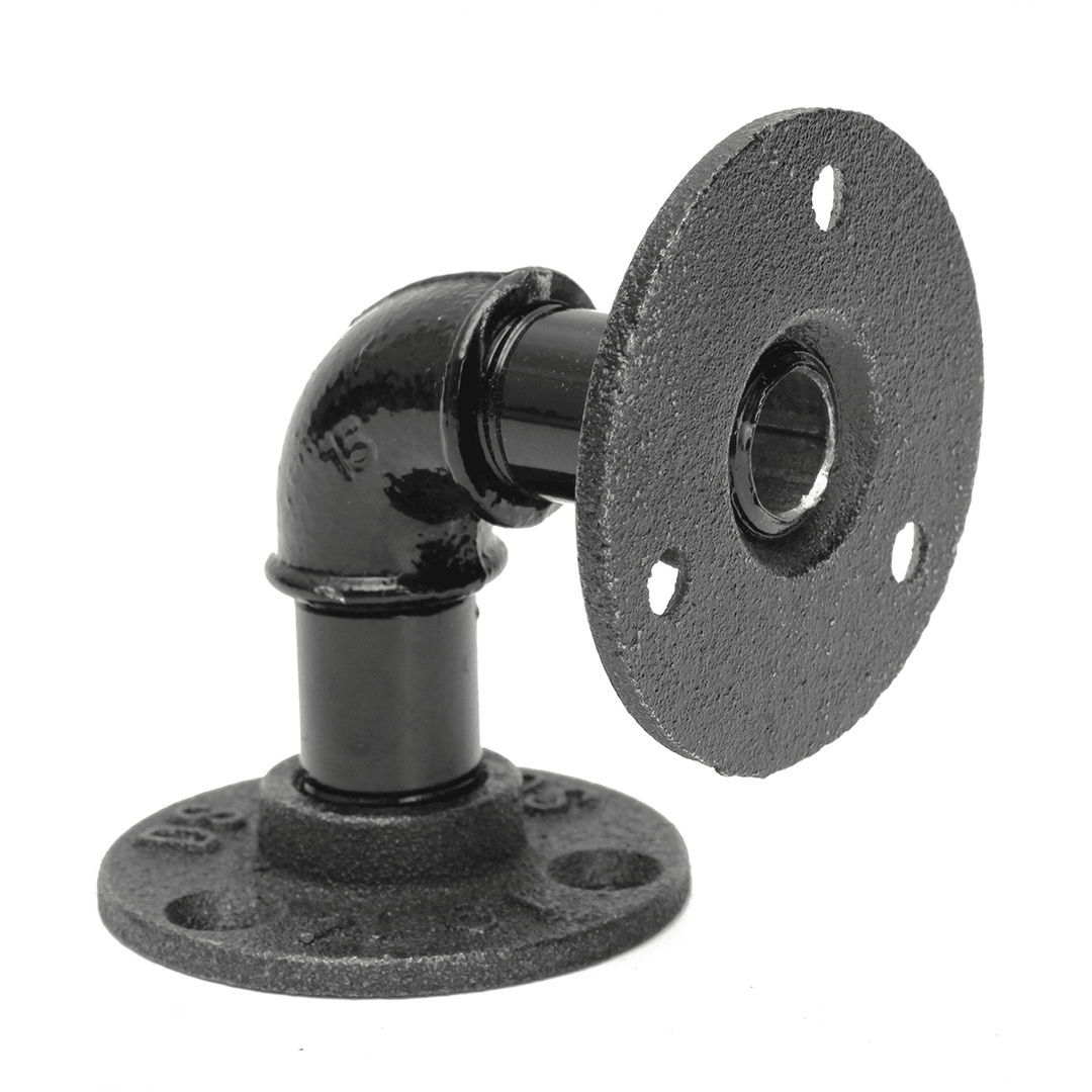 2Pcs Vintage Country Style Pipe Shelf Bracket Stand Holder for Industrial Steampunk DIY Home Decor - Trendha
