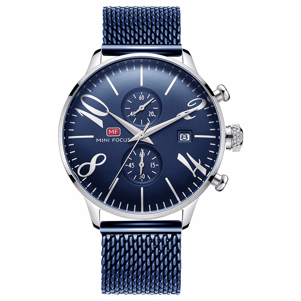 MINI FOCUS MF0135G Waterproof Business Style Men Wrist Watch Date Display Quartz Watch - Trendha