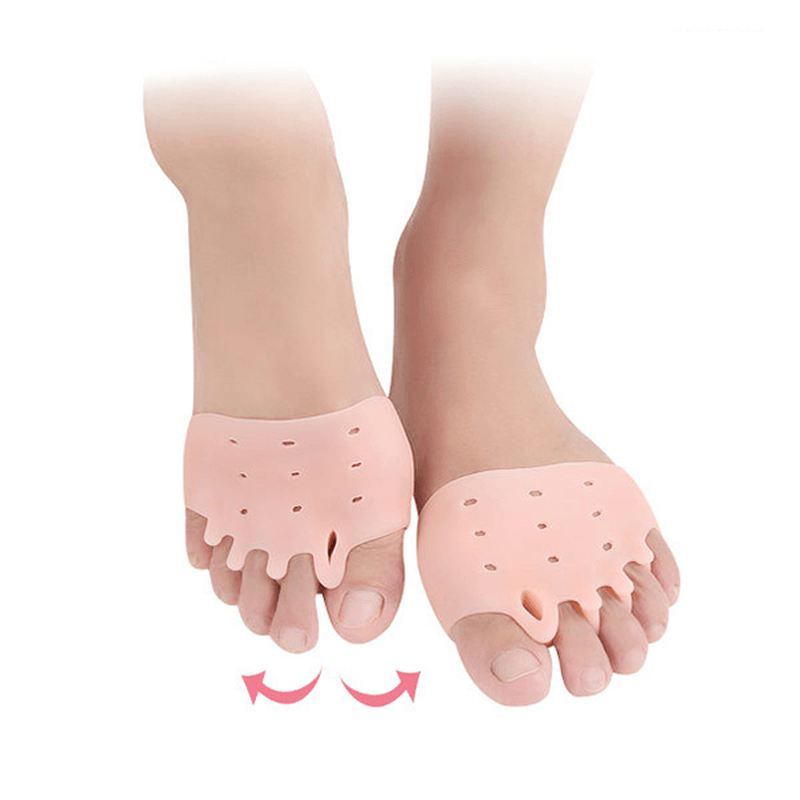 1 Pair Ultra Elastic Breathable Gel Toe Separator Bunion Corrector Pad Metatarsal Cushion for Hallux Valgus Hammer Toe - Trendha