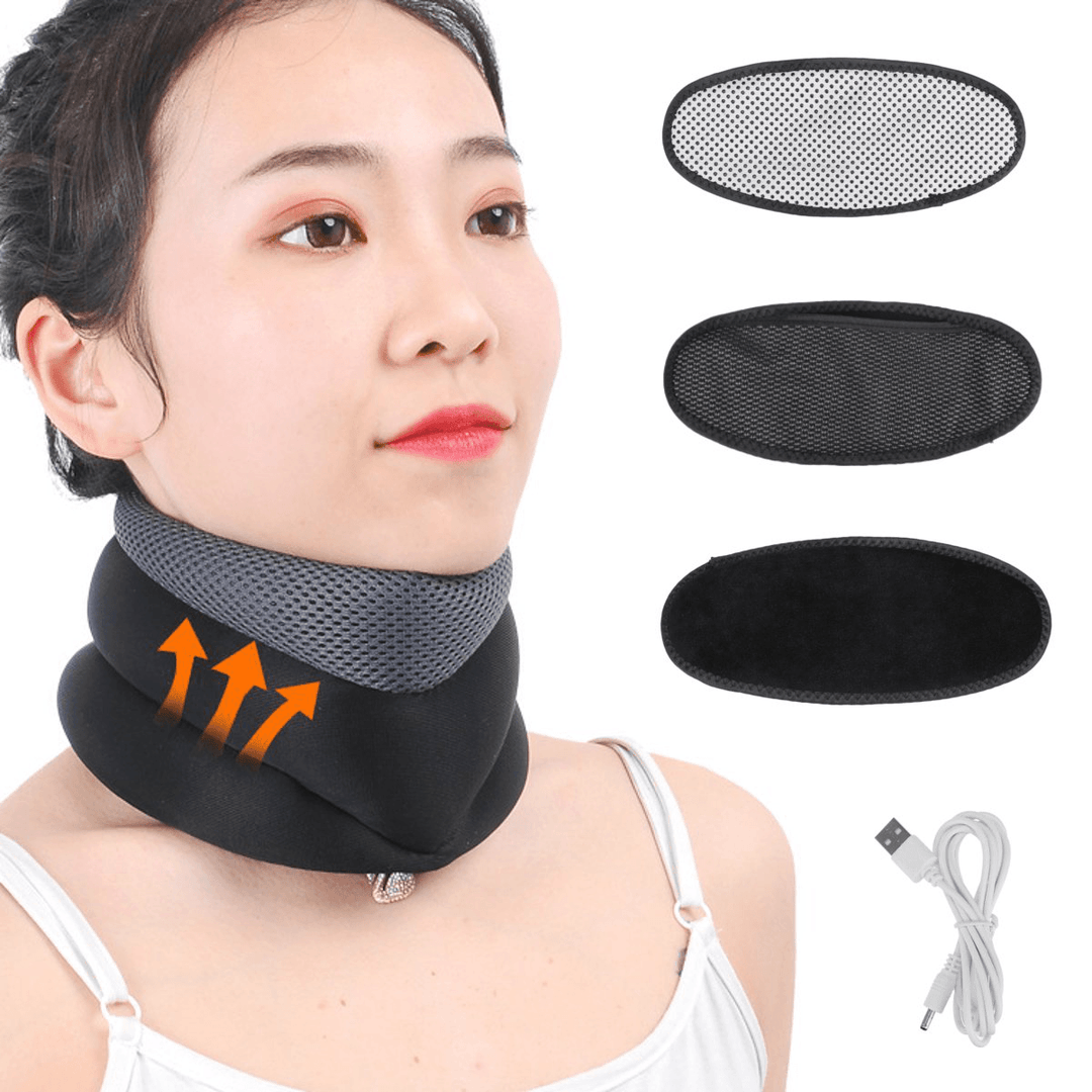 Cervical Neck Traction Collar Support Brace Relax Pain Relief Therapy Sleeping - Trendha