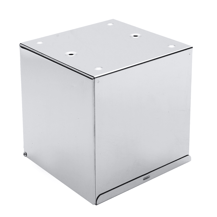Chrome Coloured Cube Square Tissue Box Holder Cover Box Napkin Bathroom Organizer - Trendha