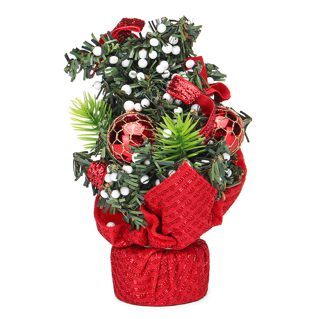 20CM Mini Christmas Tree Flower Table Decor Festival Party Ornaments Xmas Gift Decorations - Trendha