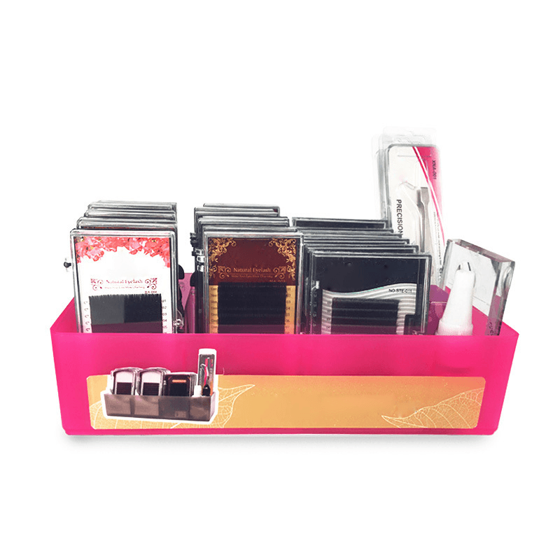 4 Slots Cosmetic False Eyelash Organizer Holder Tool Storage Box Makeup Display Stand Container - Trendha