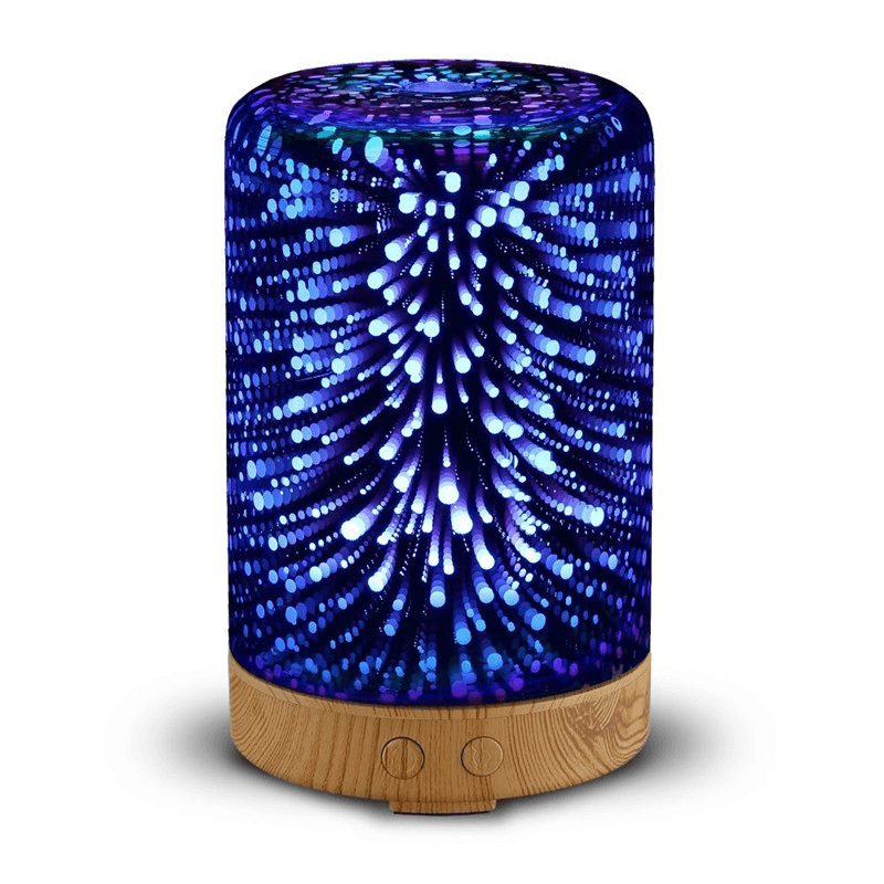 3D Glass Light Essential Oil Aroma Diffuser Ultrasonic Humidifier Aromatherapy - Trendha