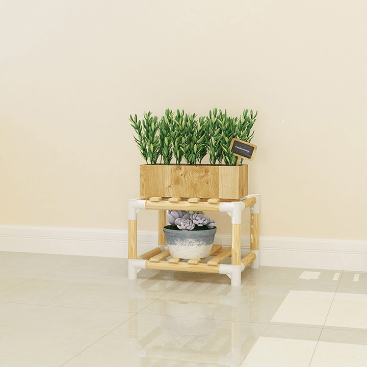 Multifuncitonal Wooden Plants Stand Follower Pot Organizer Shelf Garden Display Rack Holder for Garden Indoor Decor - Trendha