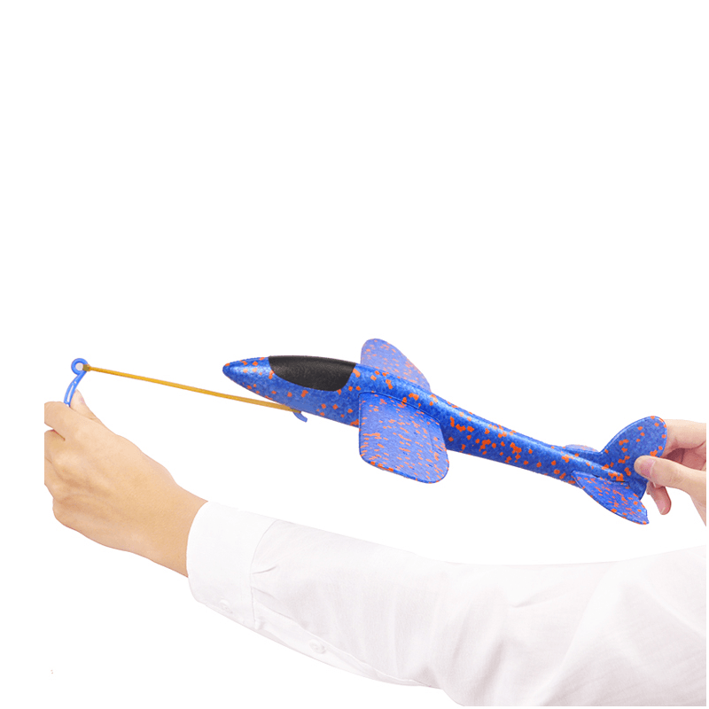 35Cm Upgrade EPP Plane Hand Launch Throwing Rubber Band 2 in 1 Aircraft Model Foam Children Parachute Toy - Trendha