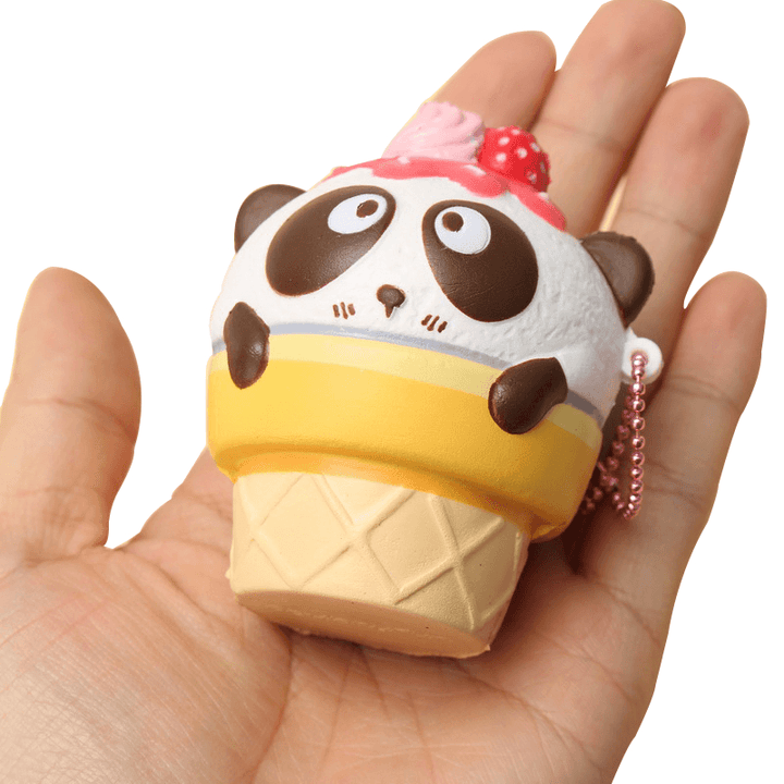 10PCS Wholesale Squishyfun Cute Panda Cream Super Slow Rising Squishy Original Packing Ball Chain Kid Toy - Trendha