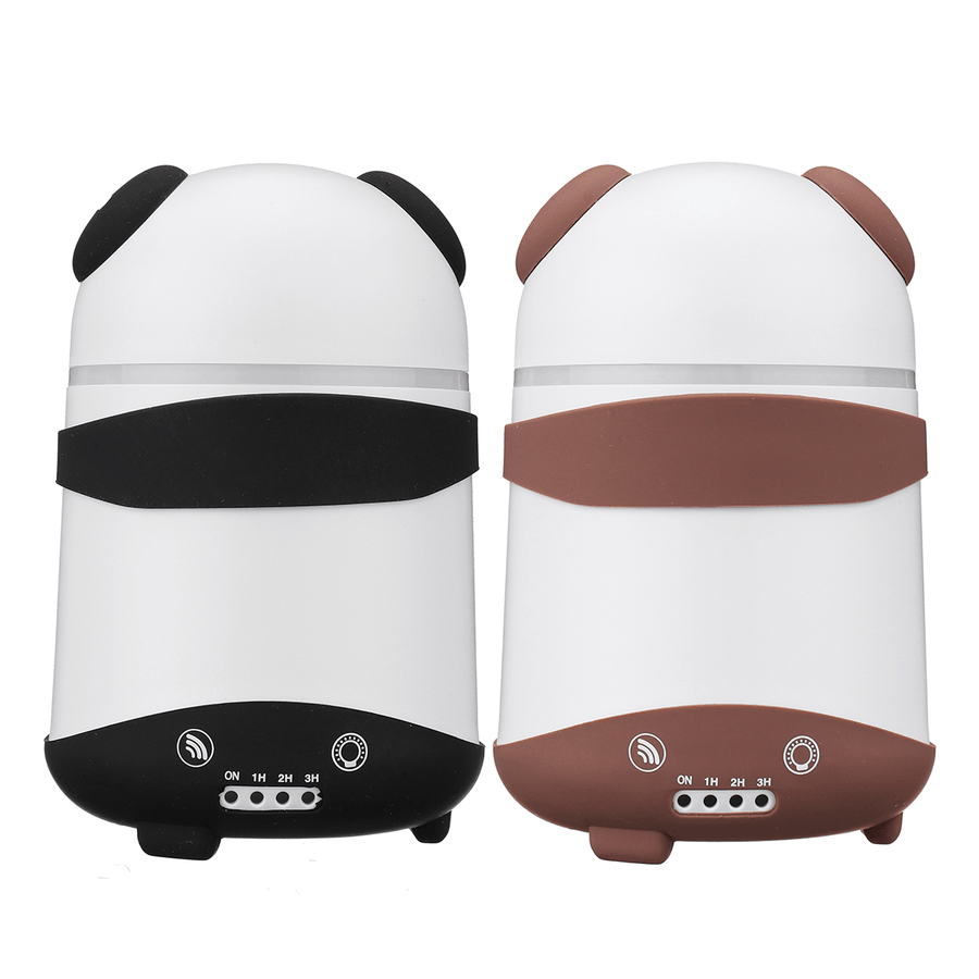 Dual Humidifier Air Oil Diffuser Aroma Mist Maker LED Cartoon Panda Style for Home Office US Plug - Trendha