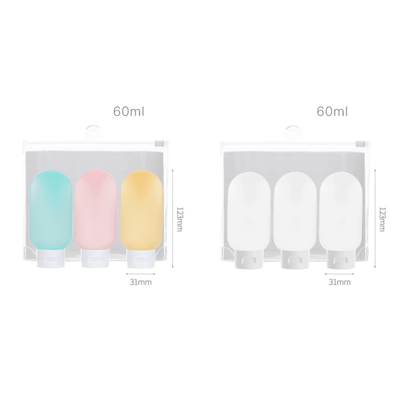 Portable Silicone Refillable Bottle Empty Travel Packing Press for Lotion Shampoo Cosmetic Squeeze Containers - Trendha