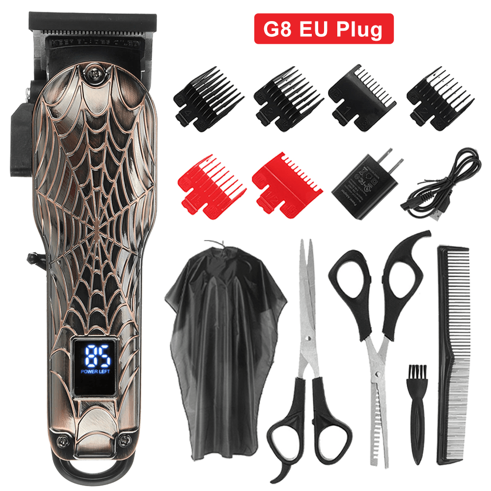 LCD Electric Hair Clipper Men'S Trimmer Cordless Rechargeable Hair Cutter W/ 6Pcs Limit Combs 1MM-4MM - Trendha